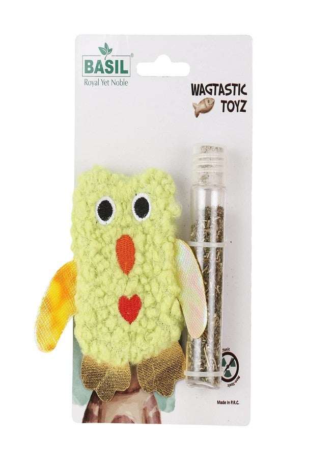 BASIL Plush Catnip Toy - Soft Stuffed Cat Toy with Refillable Nip Pouch | Indoor/Outdoor & Stress Relief | Ideal for Medium Cats | Cute Yellow Plush - Image 1